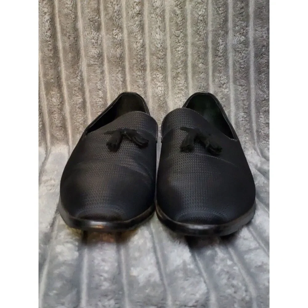 STACY ADAMS Men's Tazewell Loafer, Black, 9 Wide Leather Lining